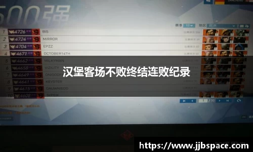 汉堡客场不败终结连败纪录